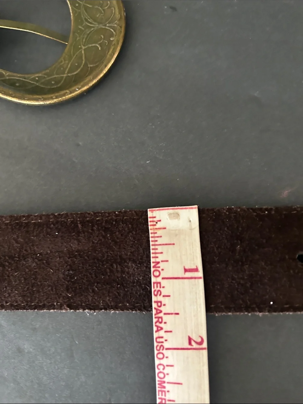 Jennifer Behr Brown Suede Belt with Crystal-Encrusted Buckle